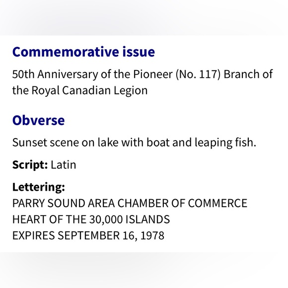 🎈$5 add on - ROYAL CANADIAN LEGION 50th Anniversary Commemorative Dollar. - Picture 4 of 5